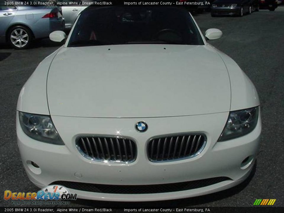 2005 BMW Z4 3.0i Roadster Alpine White / Dream Red/Black Photo #2