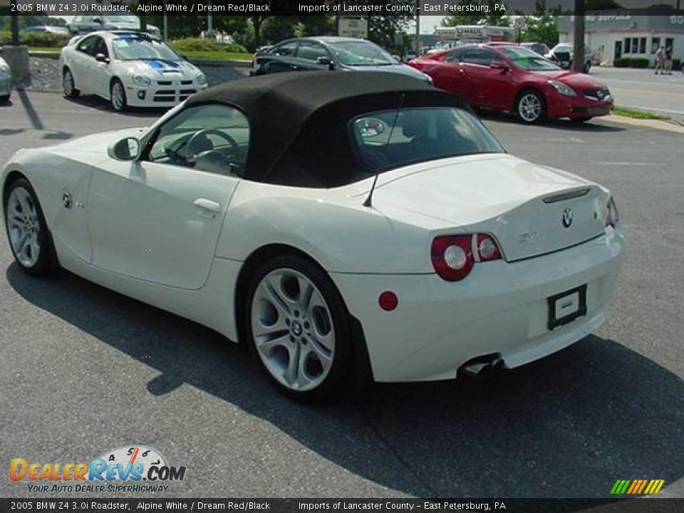 2005 BMW Z4 3.0i Roadster Alpine White / Dream Red/Black Photo #4