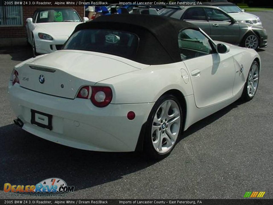 2005 BMW Z4 3.0i Roadster Alpine White / Dream Red/Black Photo #6