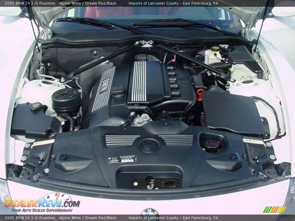 2005 BMW Z4 3.0i Roadster Alpine White / Dream Red/Black Photo #9
