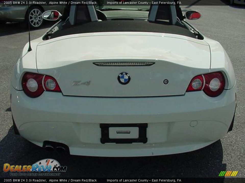 2005 BMW Z4 3.0i Roadster Alpine White / Dream Red/Black Photo #12