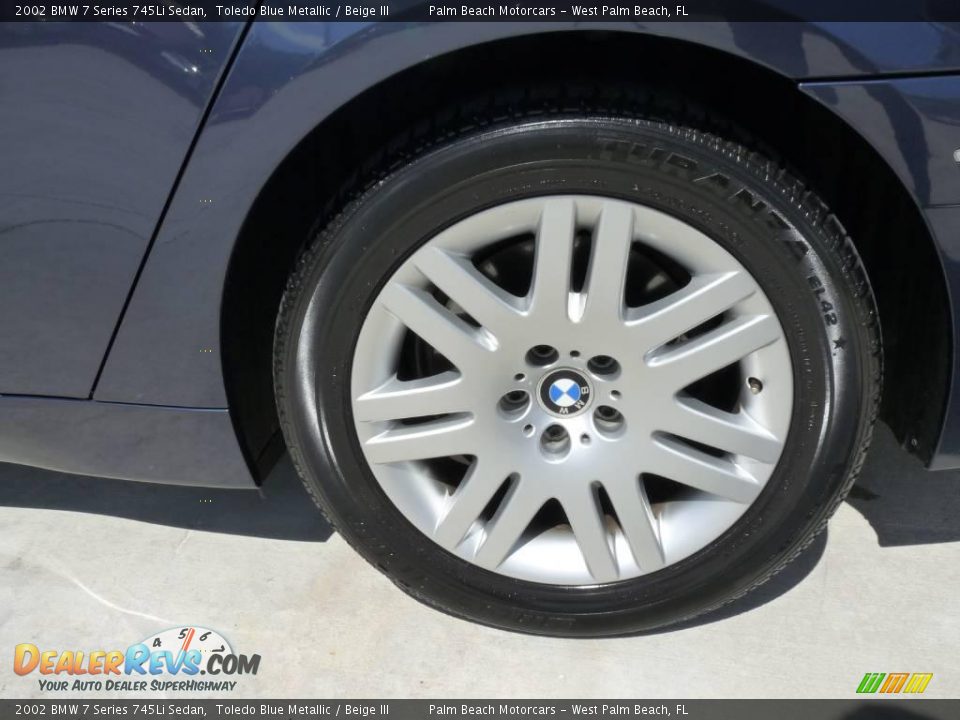 2002 BMW 7 Series 745Li Sedan Toledo Blue Metallic / Beige III Photo #11