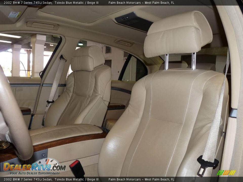 2002 BMW 7 Series 745Li Sedan Toledo Blue Metallic / Beige III Photo #15