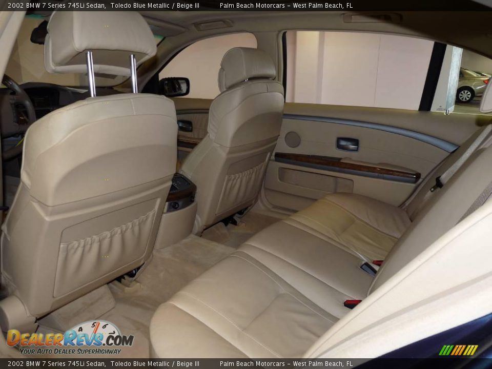 2002 BMW 7 Series 745Li Sedan Toledo Blue Metallic / Beige III Photo #17