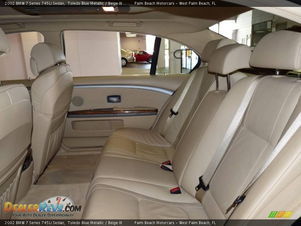 2002 BMW 7 Series 745Li Sedan Toledo Blue Metallic / Beige III Photo #18