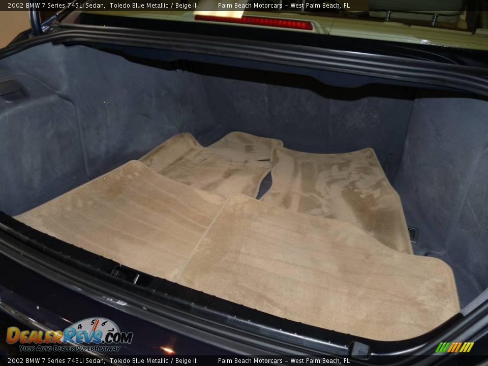 2002 BMW 7 Series 745Li Sedan Toledo Blue Metallic / Beige III Photo #19