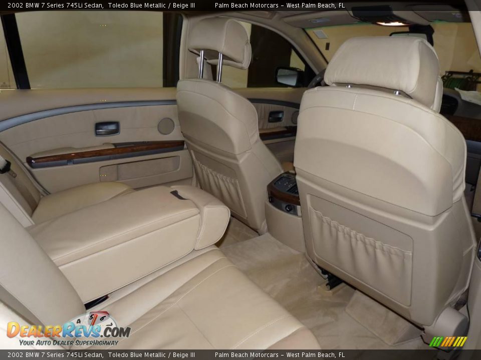 2002 BMW 7 Series 745Li Sedan Toledo Blue Metallic / Beige III Photo #20