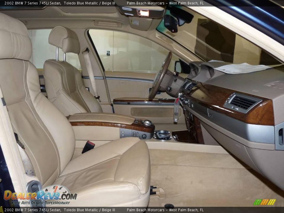 2002 BMW 7 Series 745Li Sedan Toledo Blue Metallic / Beige III Photo #23