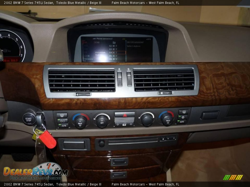 2002 BMW 7 Series 745Li Sedan Toledo Blue Metallic / Beige III Photo #27