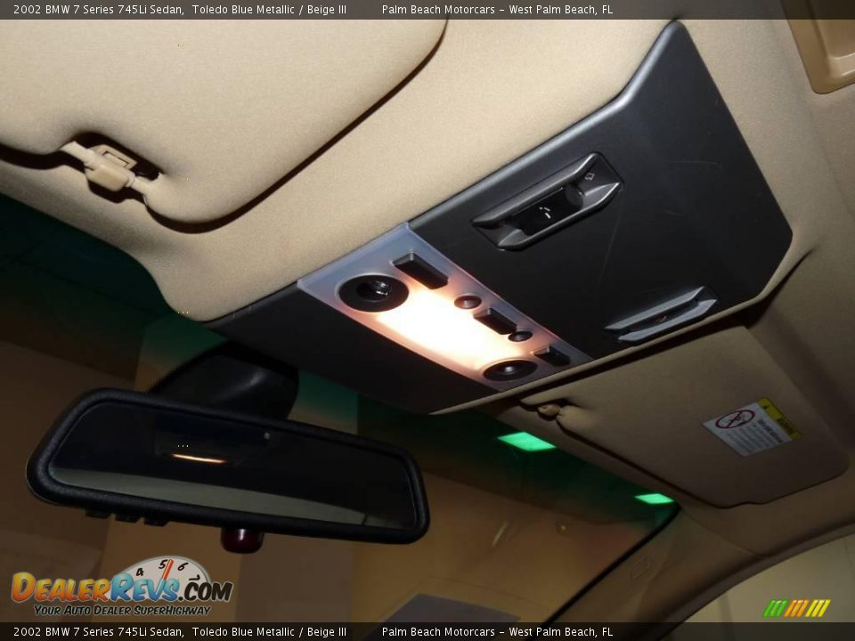 2002 BMW 7 Series 745Li Sedan Toledo Blue Metallic / Beige III Photo #28