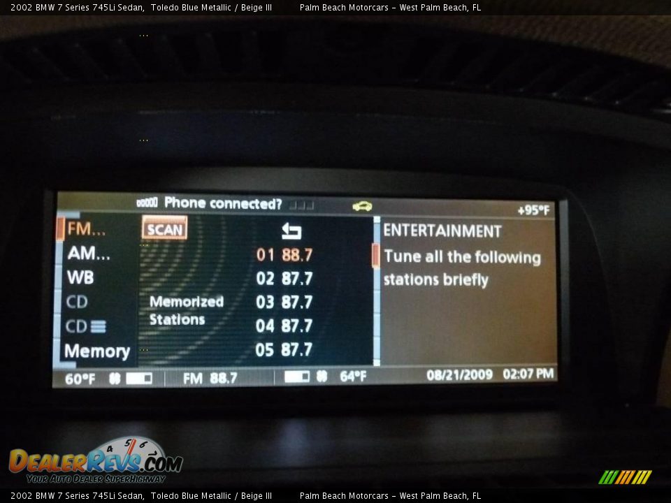 2002 BMW 7 Series 745Li Sedan Toledo Blue Metallic / Beige III Photo #29