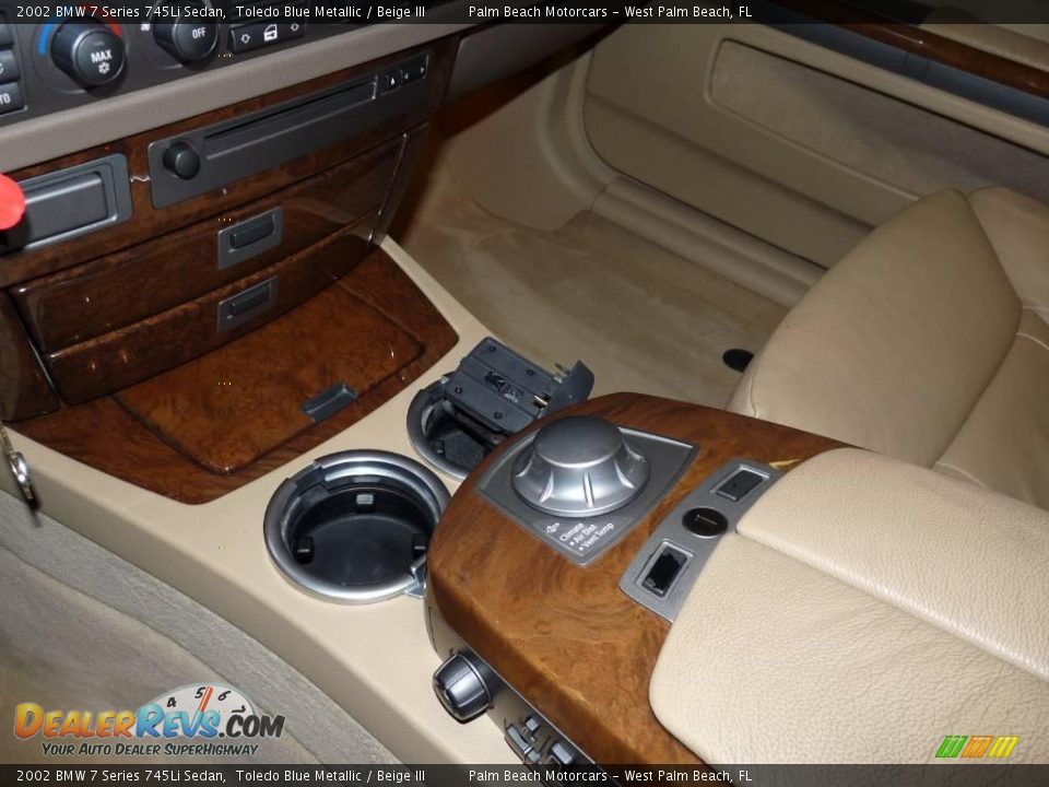 2002 BMW 7 Series 745Li Sedan Toledo Blue Metallic / Beige III Photo #30