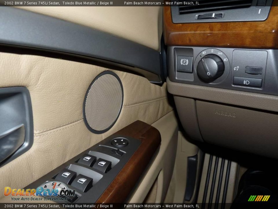 2002 BMW 7 Series 745Li Sedan Toledo Blue Metallic / Beige III Photo #32