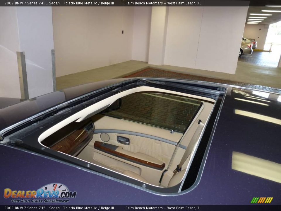 2002 BMW 7 Series 745Li Sedan Toledo Blue Metallic / Beige III Photo #34