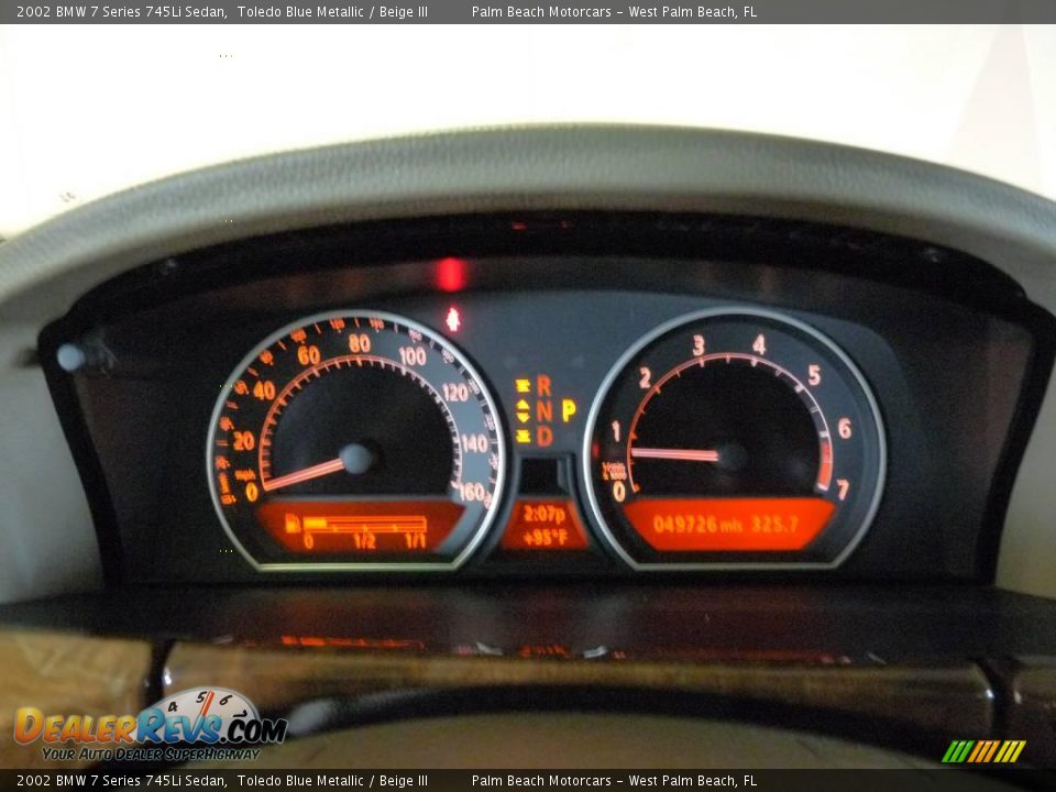2002 BMW 7 Series 745Li Sedan Toledo Blue Metallic / Beige III Photo #36