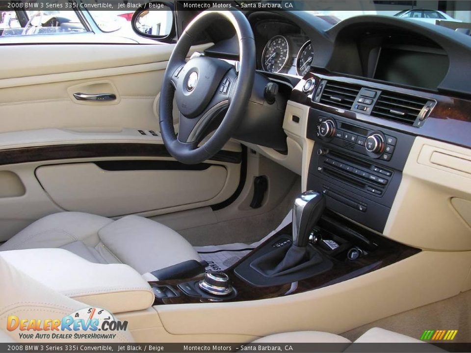 2008 BMW 3 Series 335i Convertible Jet Black / Beige Photo #4