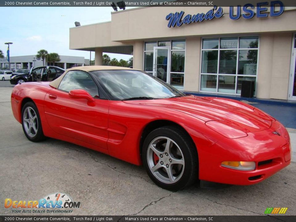 2000 Chevrolet Corvette Convertible Torch Red / Light Oak Photo #2