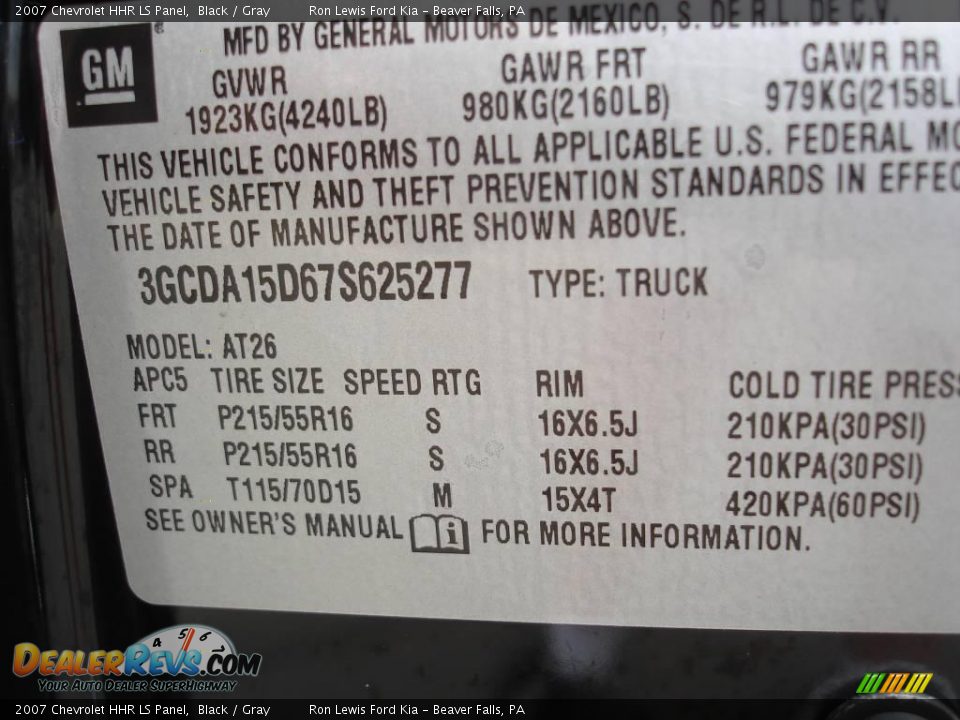 2007 Chevrolet HHR LS Panel Black / Gray Photo #9