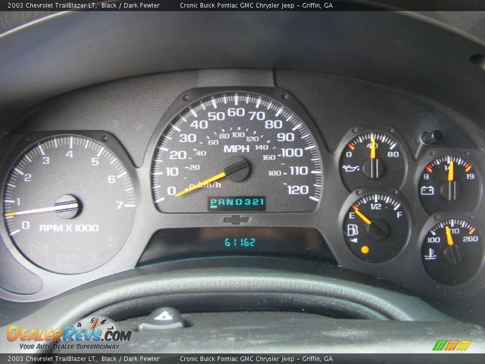 2003 Chevrolet TrailBlazer LT Black / Dark Pewter Photo #25