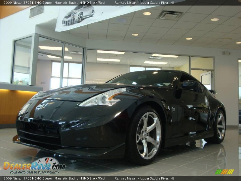 2009 Nissan 370Z NISMO Coupe Magnetic Black / NISMO Black/Red Photo #4