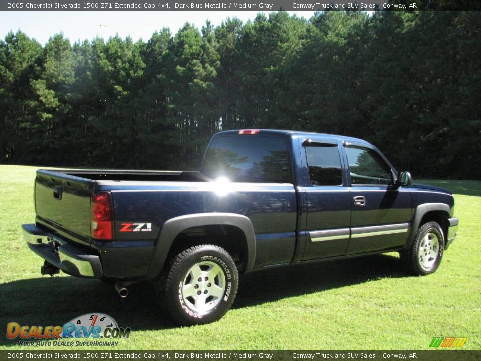 2005 Chevrolet Silverado 1500 Z71 Extended Cab 4x4 Dark Blue Metallic / Medium Gray Photo #5