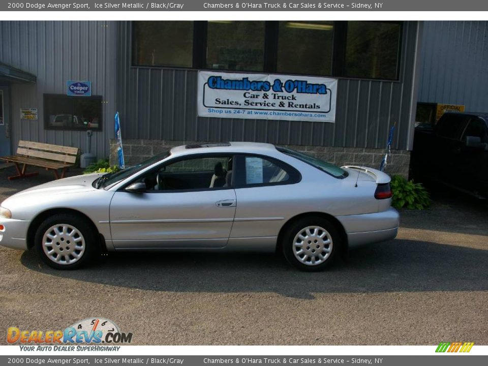 2000 Dodge Avenger Sport Ice Silver Metallic / Black/Gray Photo #2