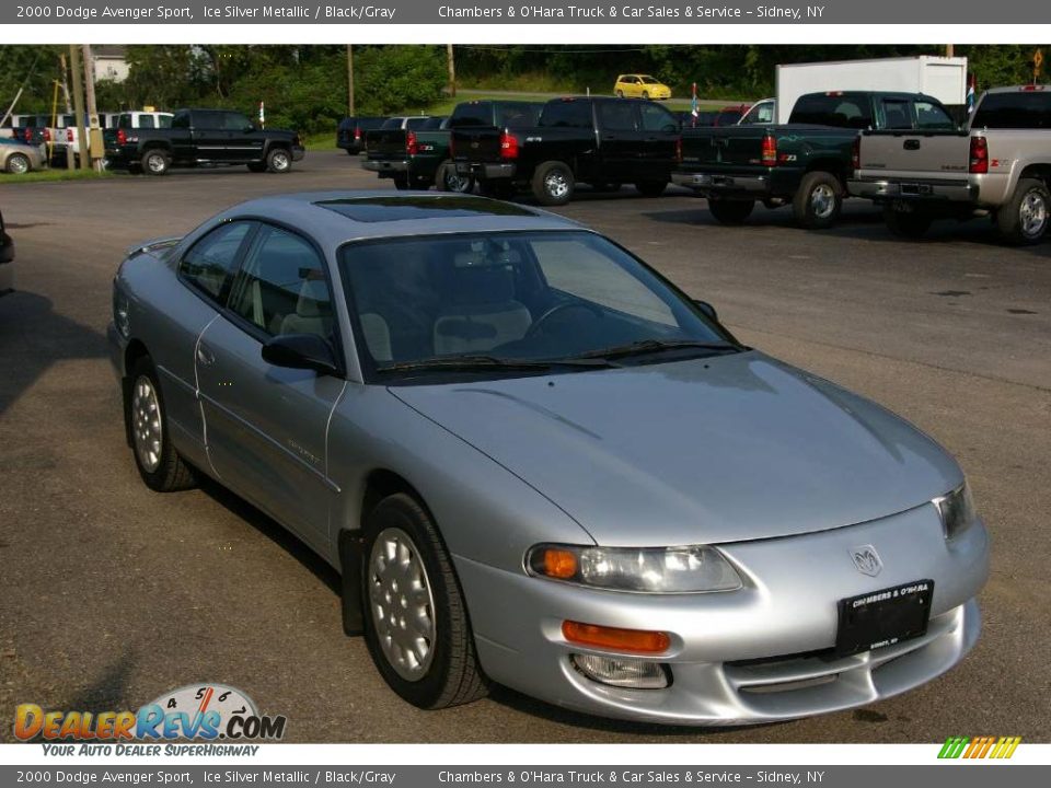 2000 Dodge Avenger Sport Ice Silver Metallic / Black/Gray Photo #15