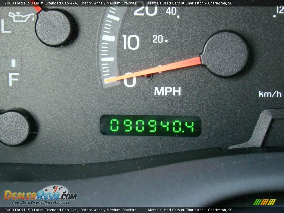 2000 Ford F150 Lariat Extended Cab 4x4 Oxford White / Medium Graphite Photo #19