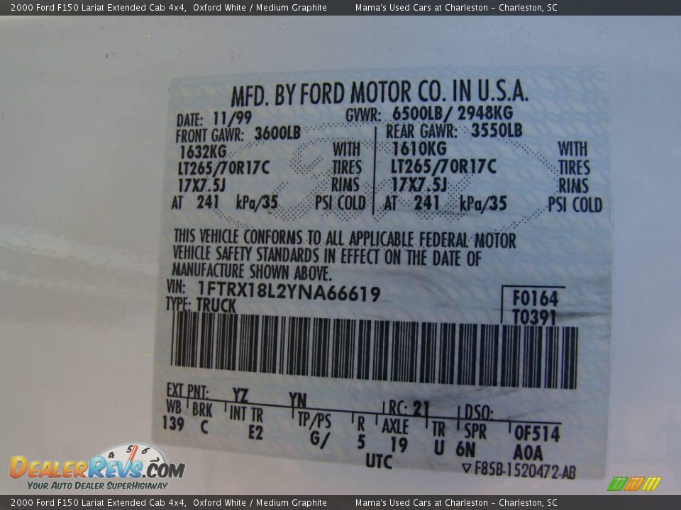 2000 Ford F150 Lariat Extended Cab 4x4 Oxford White / Medium Graphite Photo #20
