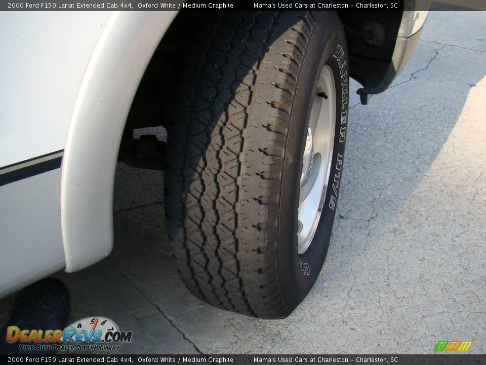 2000 Ford F150 Lariat Extended Cab 4x4 Oxford White / Medium Graphite Photo #21