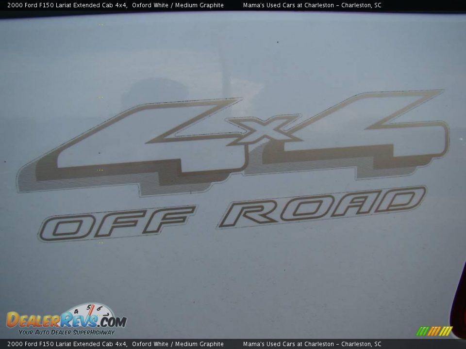 2000 Ford F150 Lariat Extended Cab 4x4 Oxford White / Medium Graphite Photo #26