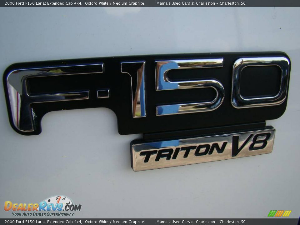 2000 Ford F150 Lariat Extended Cab 4x4 Oxford White / Medium Graphite Photo #28