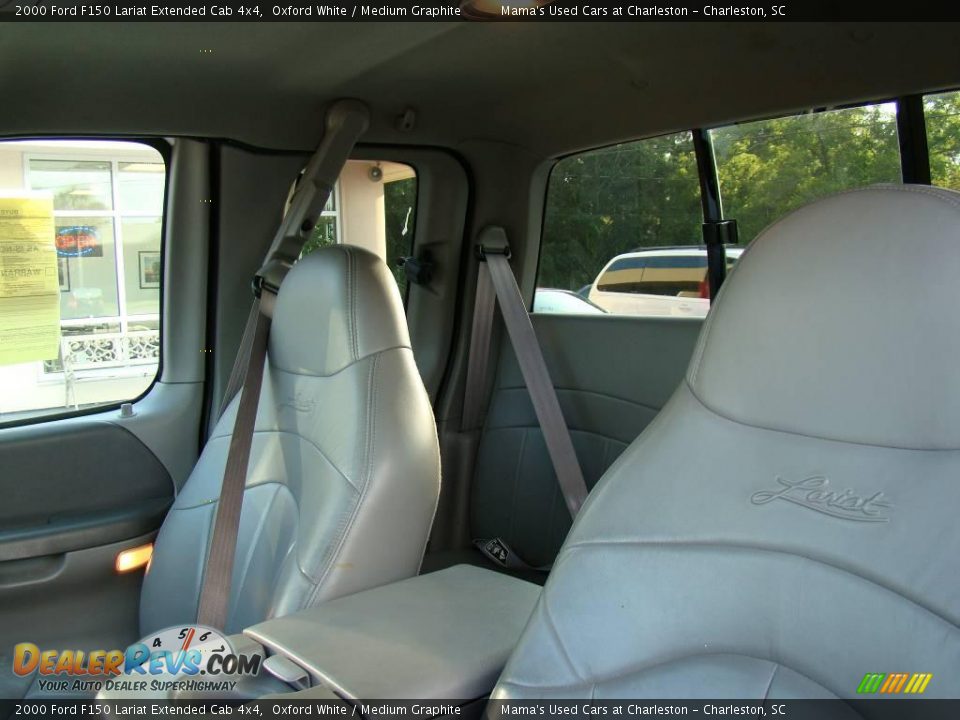 2000 Ford F150 Lariat Extended Cab 4x4 Oxford White / Medium Graphite Photo #29