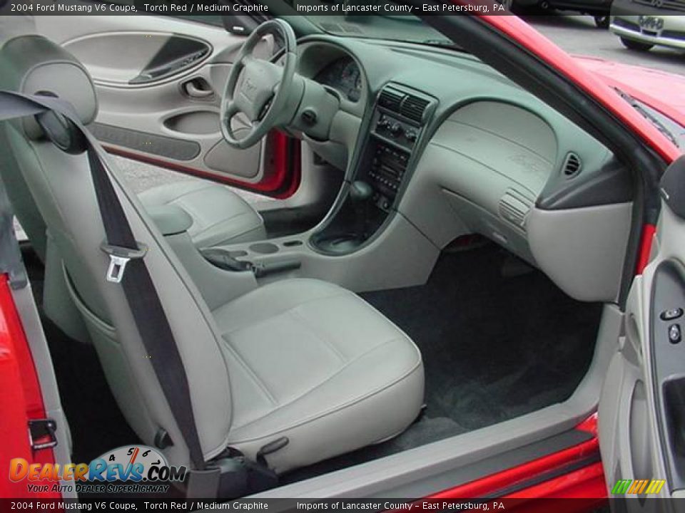2004 Ford Mustang V6 Coupe Torch Red / Medium Graphite Photo #8