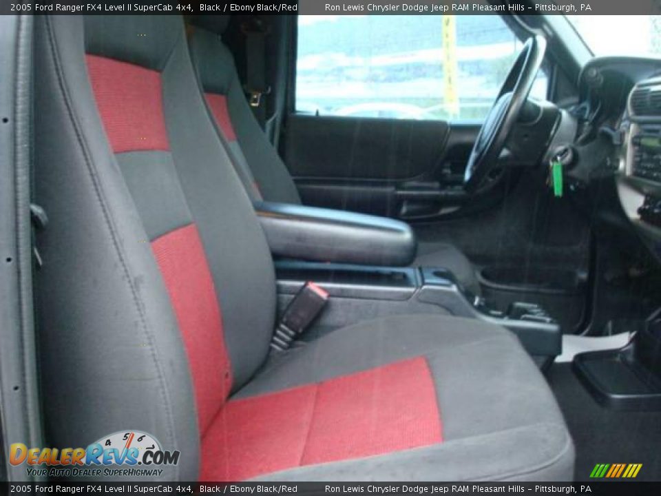 2005 Ford Ranger FX4 Level II SuperCab 4x4 Black / Ebony Black/Red Photo #15