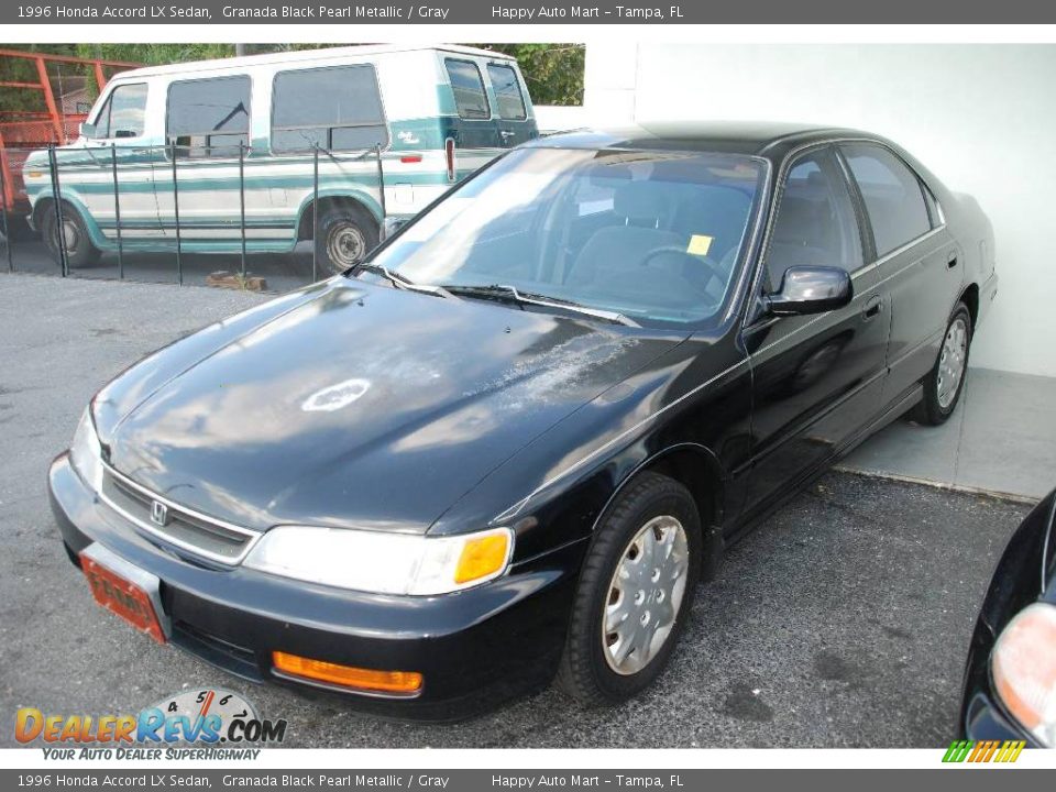 1996 Honda Accord LX Sedan Granada Black Pearl Metallic / Gray Photo #1