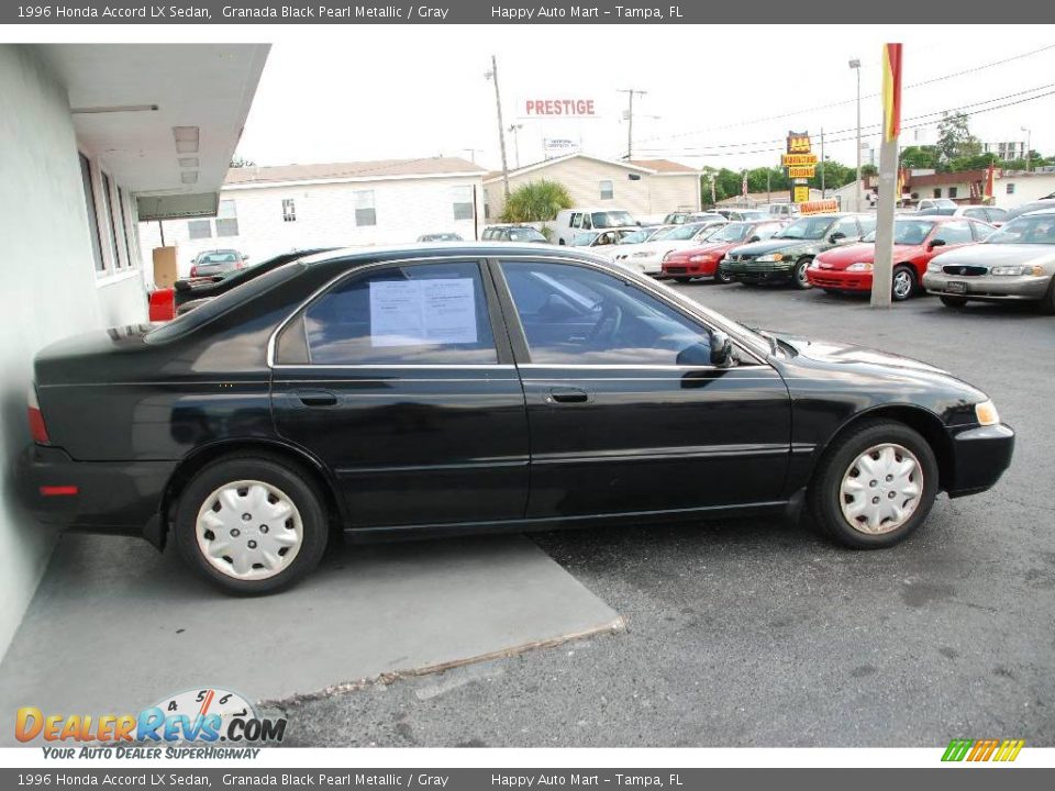 1996 Honda Accord LX Sedan Granada Black Pearl Metallic / Gray Photo #6