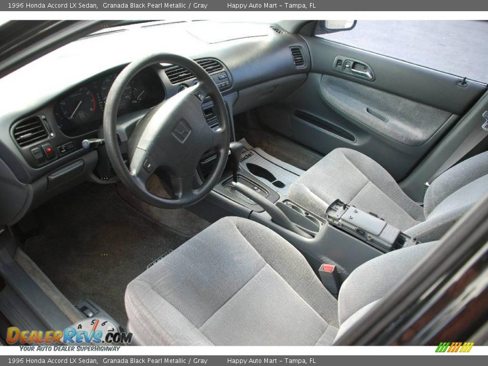 1996 Honda Accord LX Sedan Granada Black Pearl Metallic / Gray Photo #8
