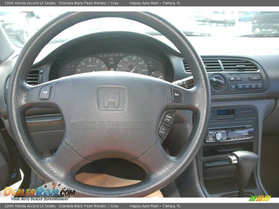 1996 Honda Accord LX Sedan Granada Black Pearl Metallic / Gray Photo #13