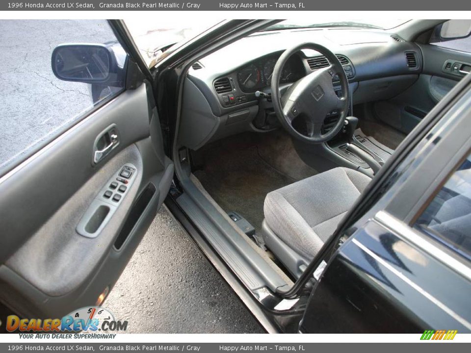 1996 Honda Accord LX Sedan Granada Black Pearl Metallic / Gray Photo #23