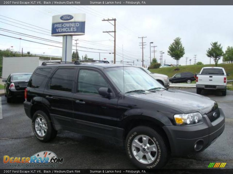 2007 Ford Escape XLT V6 Black / Medium/Dark Flint Photo #1