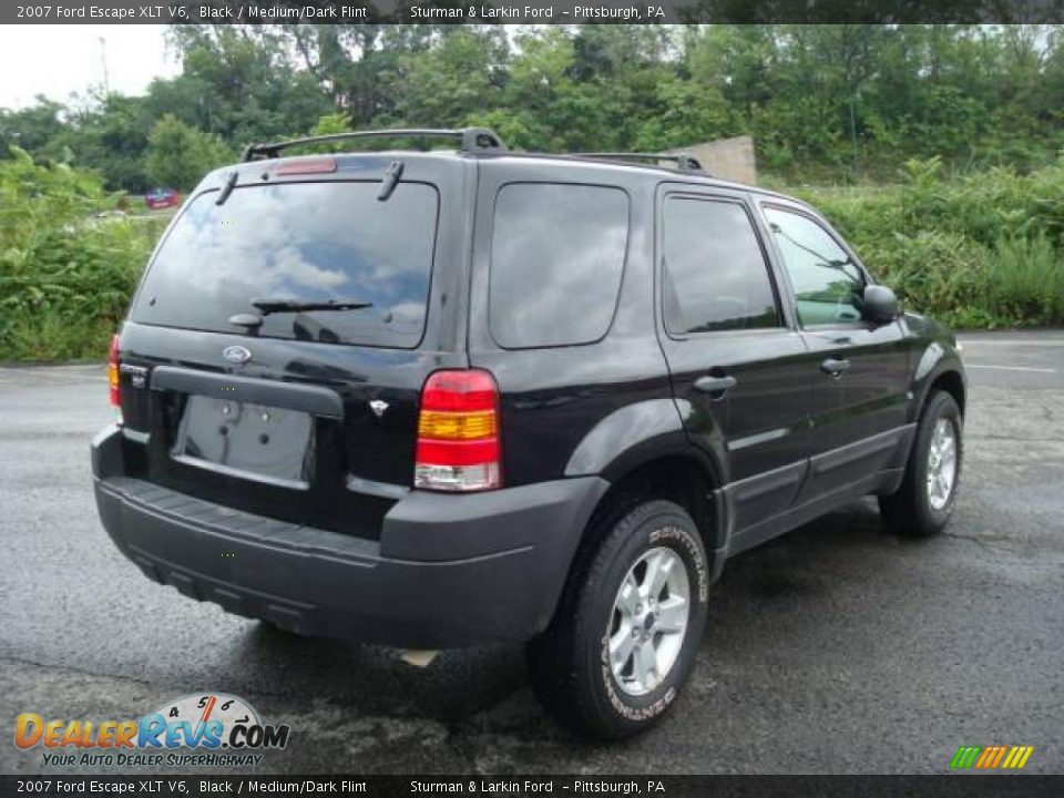 2007 Ford Escape XLT V6 Black / Medium/Dark Flint Photo #3