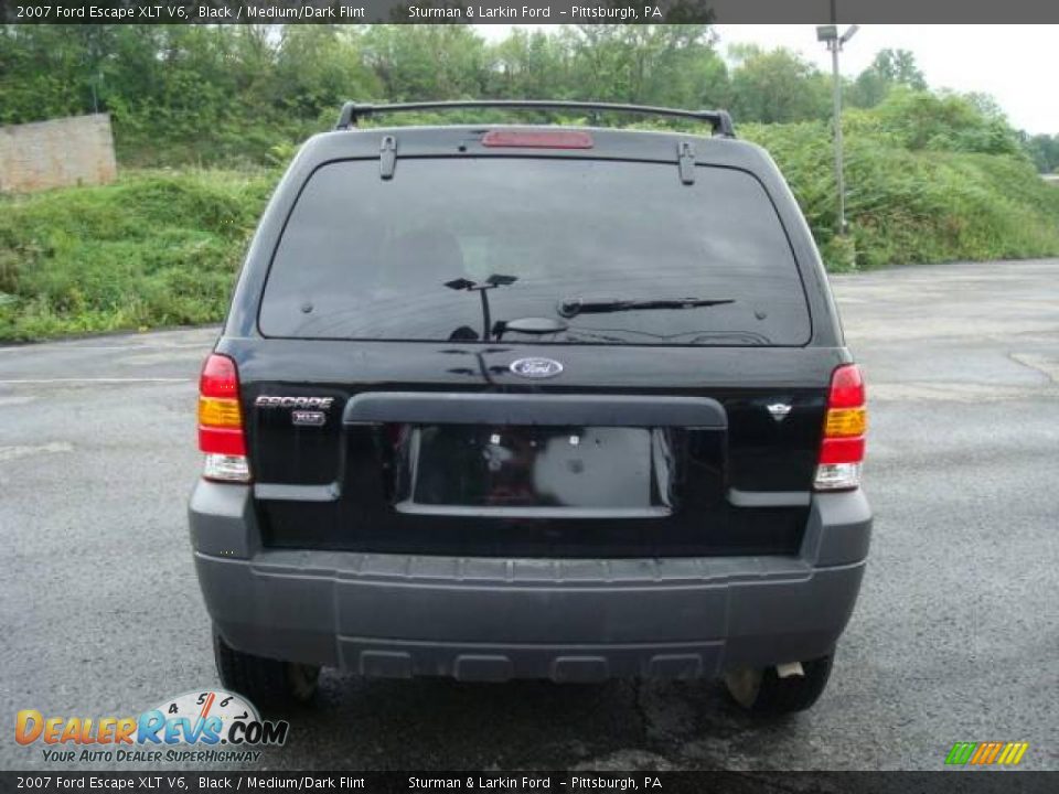 2007 Ford Escape XLT V6 Black / Medium/Dark Flint Photo #4