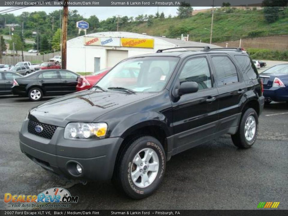 2007 Ford Escape XLT V6 Black / Medium/Dark Flint Photo #7