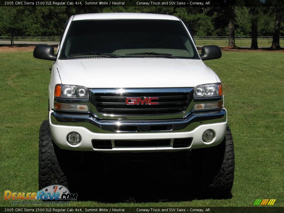 2005 GMC Sierra 1500 SLE Regular Cab 4x4 Summit White / Neutral Photo #3