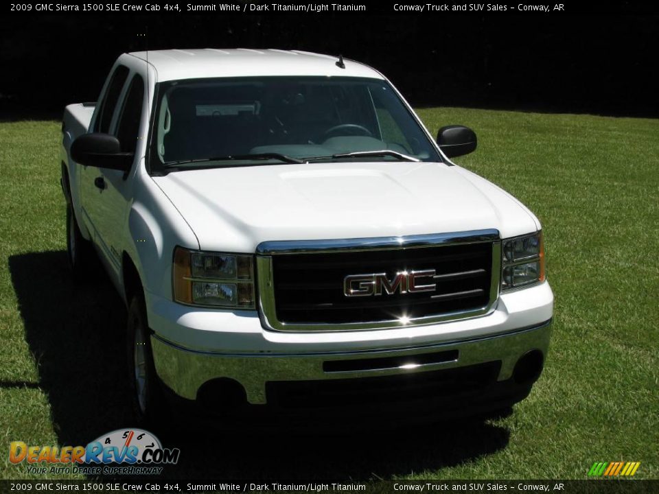 2009 GMC Sierra 1500 SLE Crew Cab 4x4 Summit White / Dark Titanium/Light Titanium Photo #3