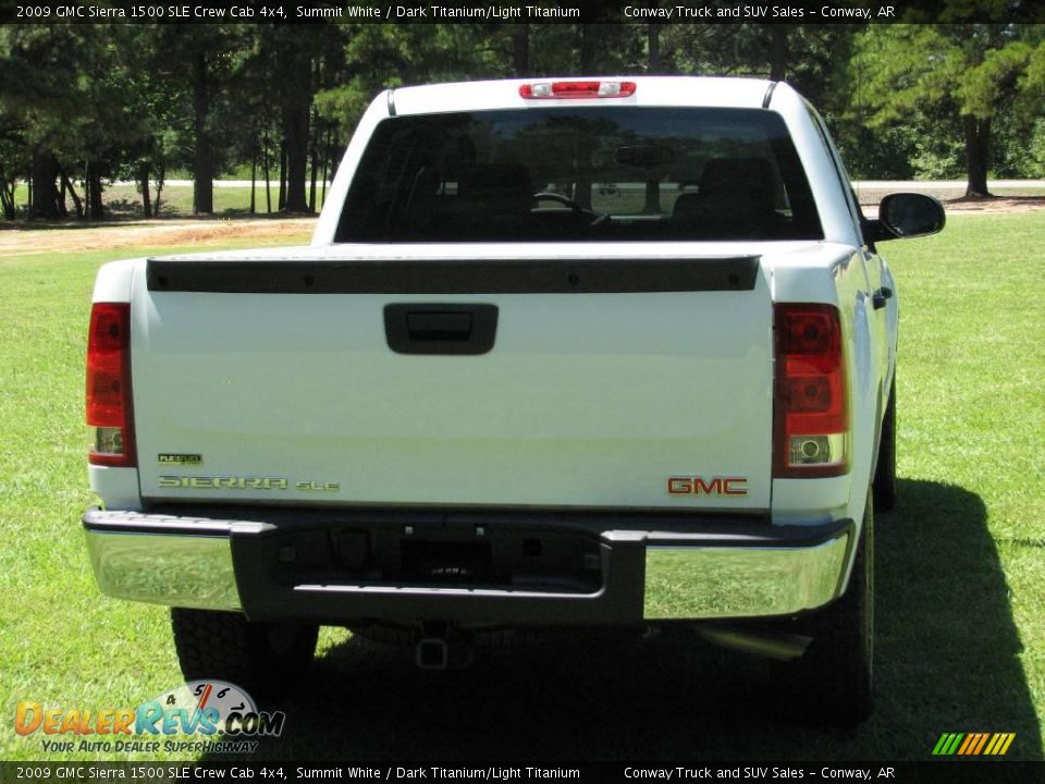 2009 GMC Sierra 1500 SLE Crew Cab 4x4 Summit White / Dark Titanium/Light Titanium Photo #6