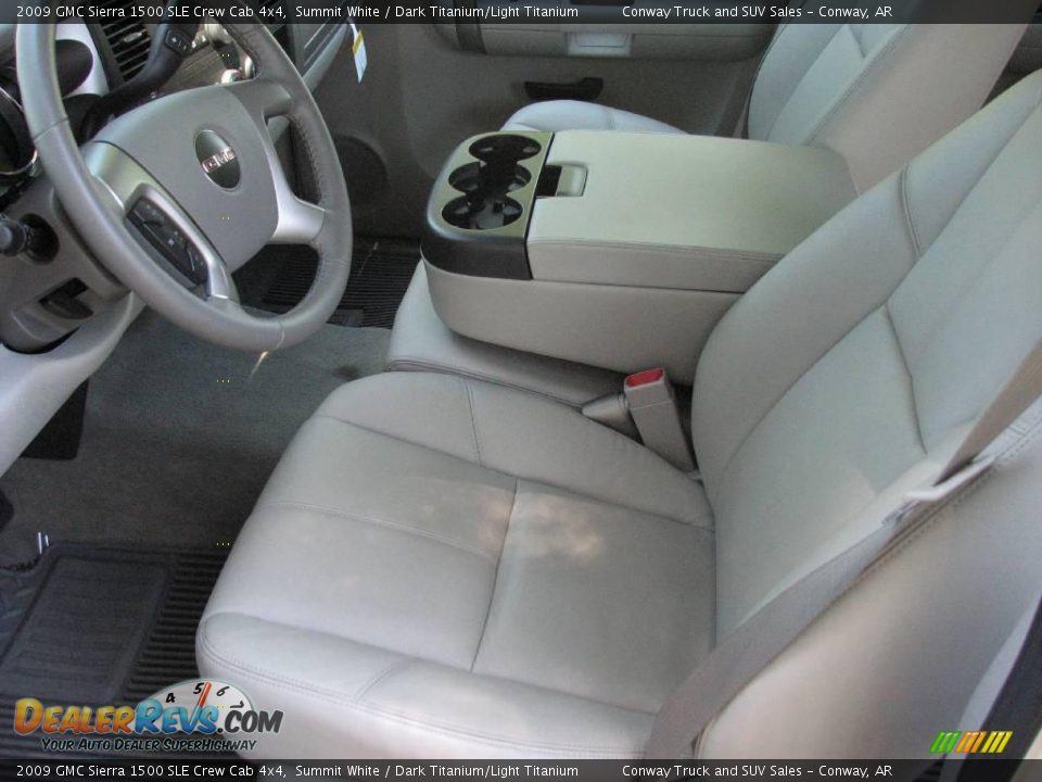 2009 GMC Sierra 1500 SLE Crew Cab 4x4 Summit White / Dark Titanium/Light Titanium Photo #10