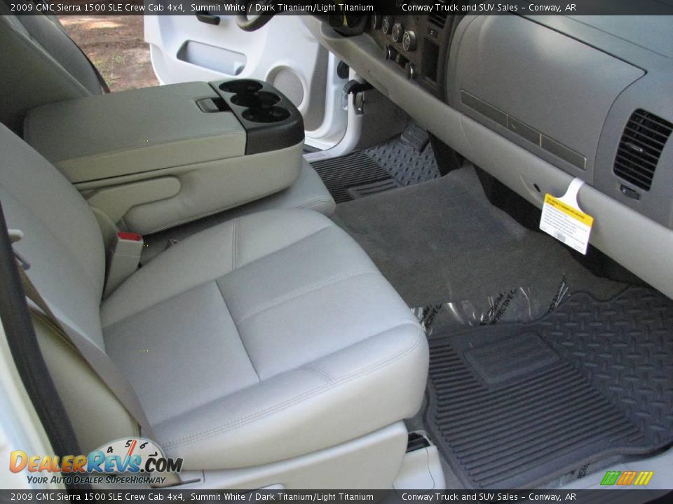 2009 GMC Sierra 1500 SLE Crew Cab 4x4 Summit White / Dark Titanium/Light Titanium Photo #12