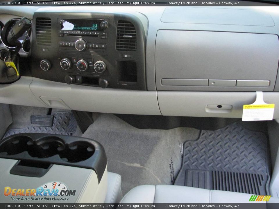 2009 GMC Sierra 1500 SLE Crew Cab 4x4 Summit White / Dark Titanium/Light Titanium Photo #16
